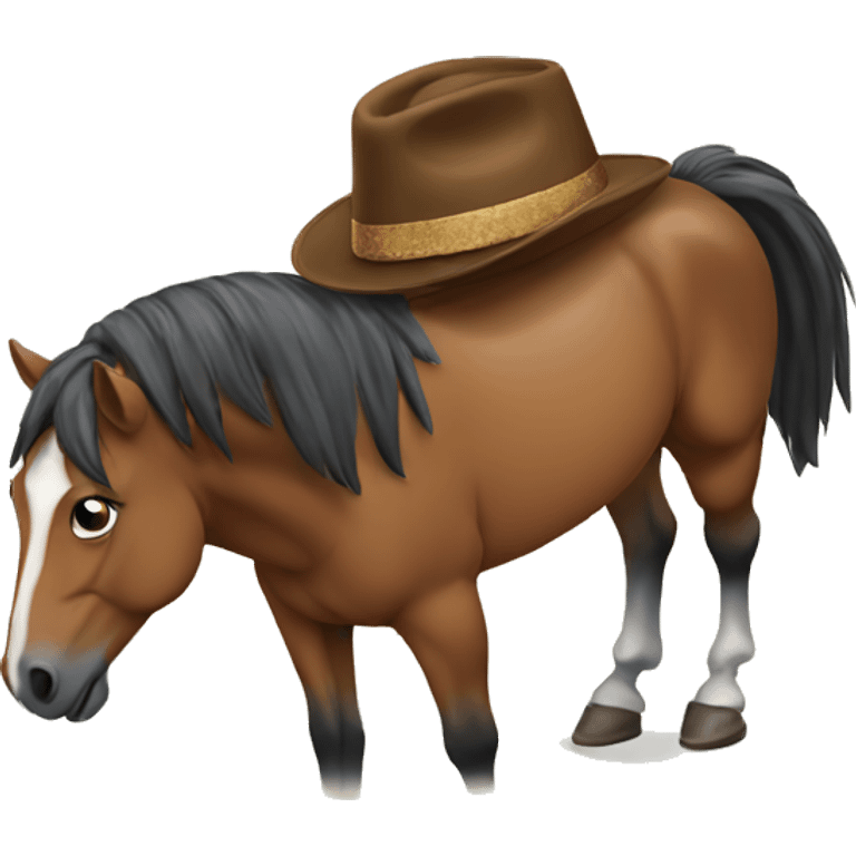 horse with hat emoji