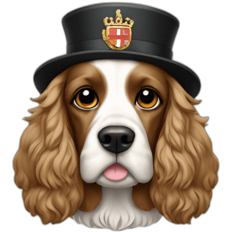 English-punk-cocker-spaniel-with-a-crest-on-his head emoji