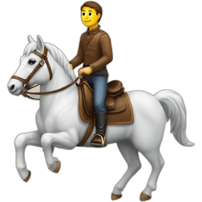 Homme sur un cheval emoji