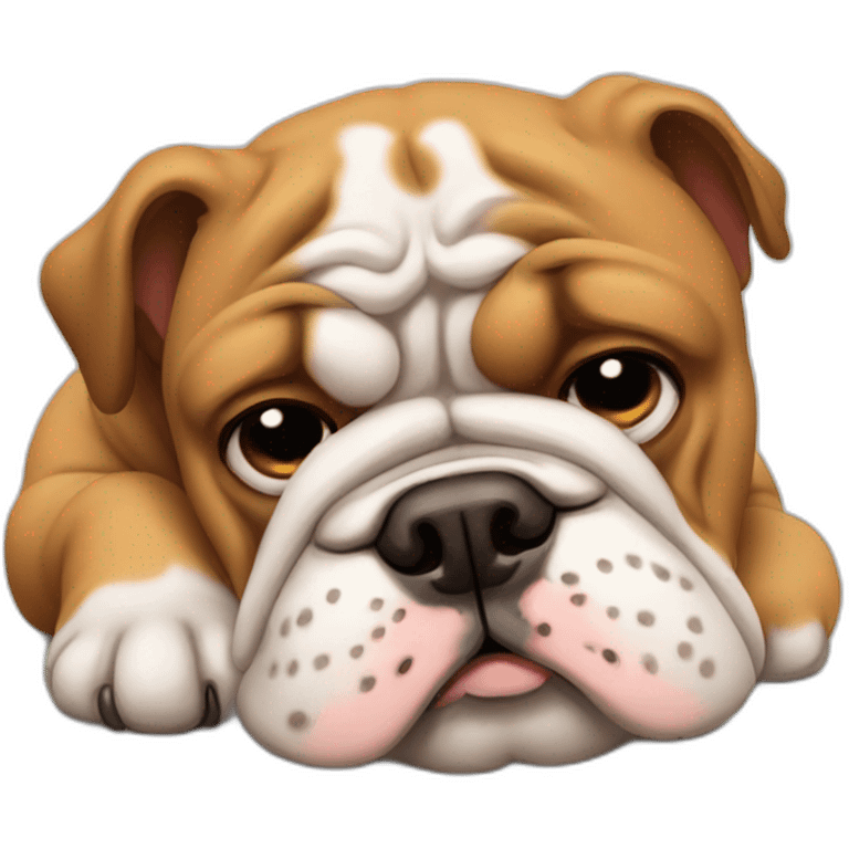 sleepy bulldog emoji