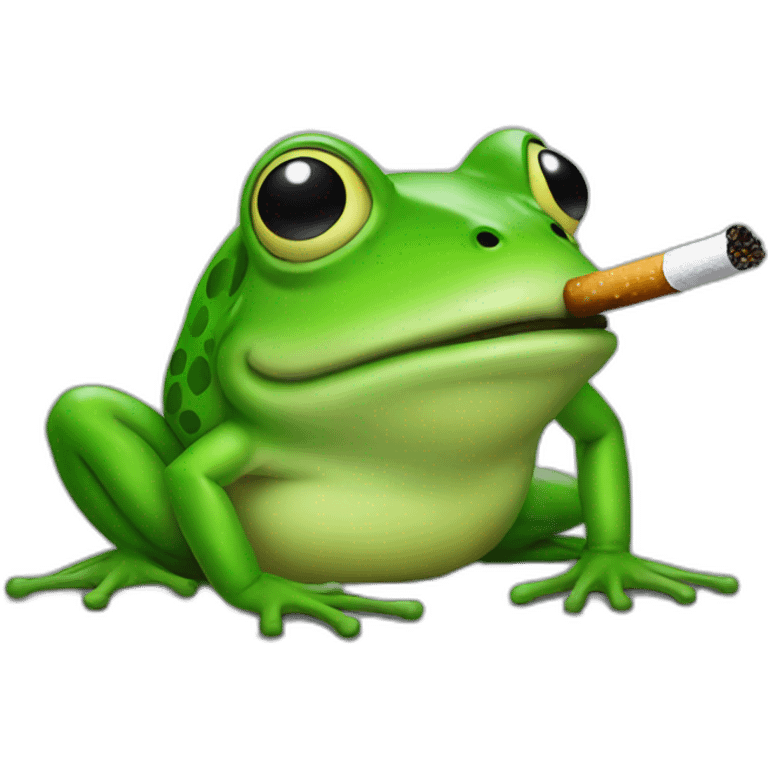 smoking frog emoji