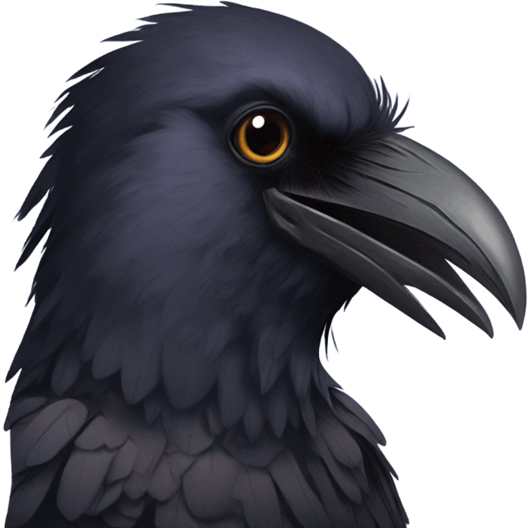 a broken raven emoji