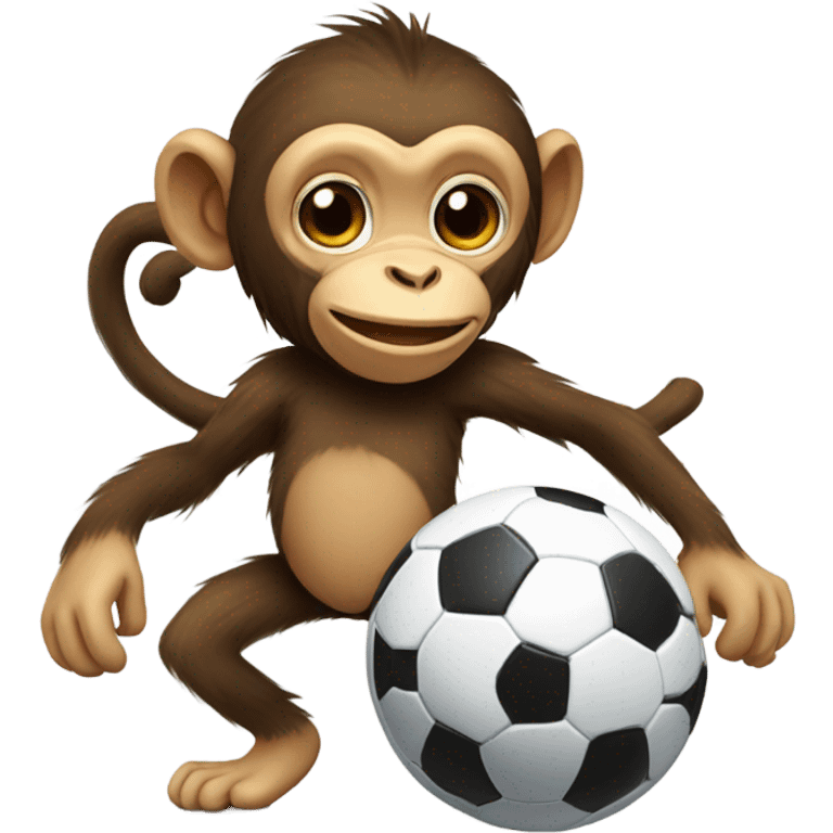 Monkey Playing Soccer emoji