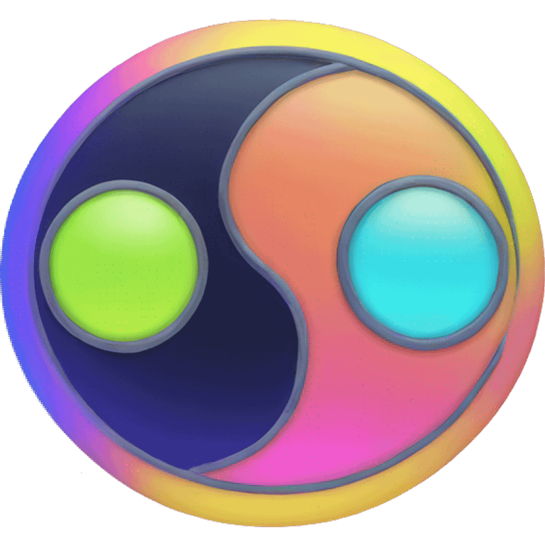 neon yinyang emoji