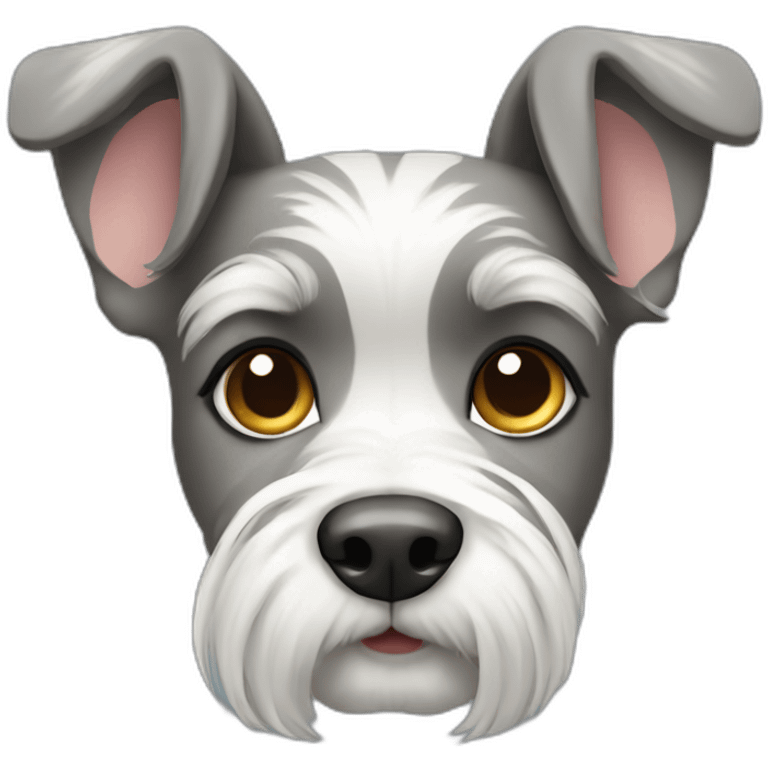 schanuzer, female, cute, dog, emoji