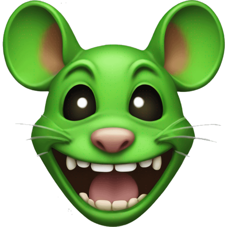 green toxic rat evil laugh emoji