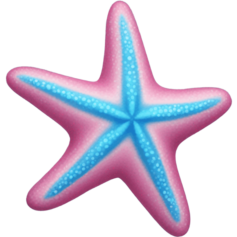 pink and blue starfish  emoji