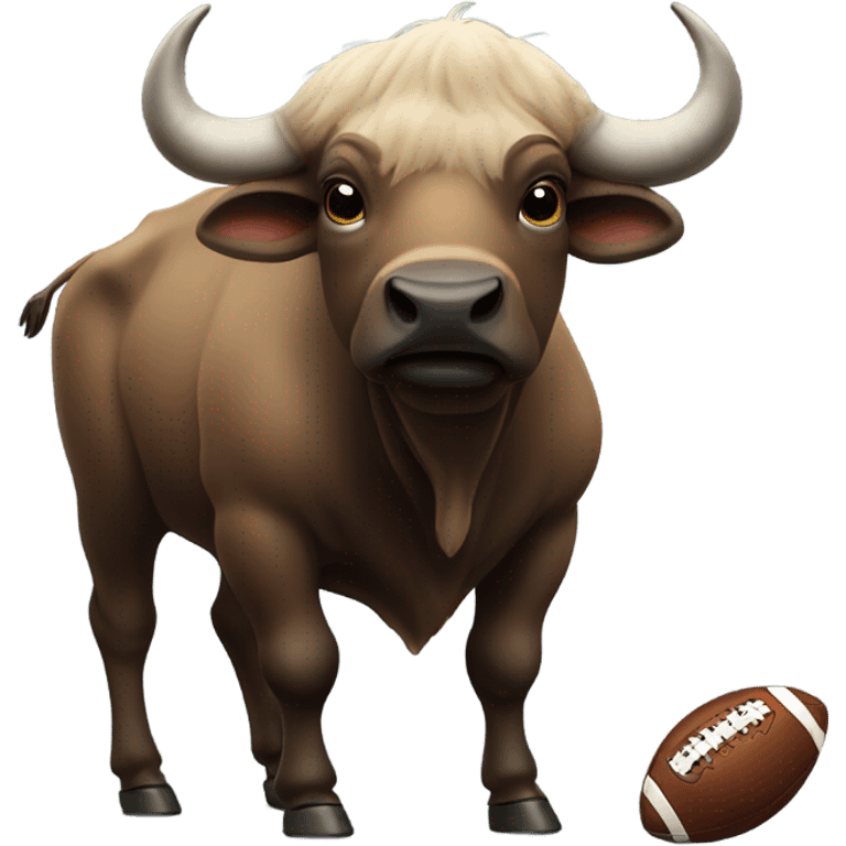 buffalo holding a football emoji