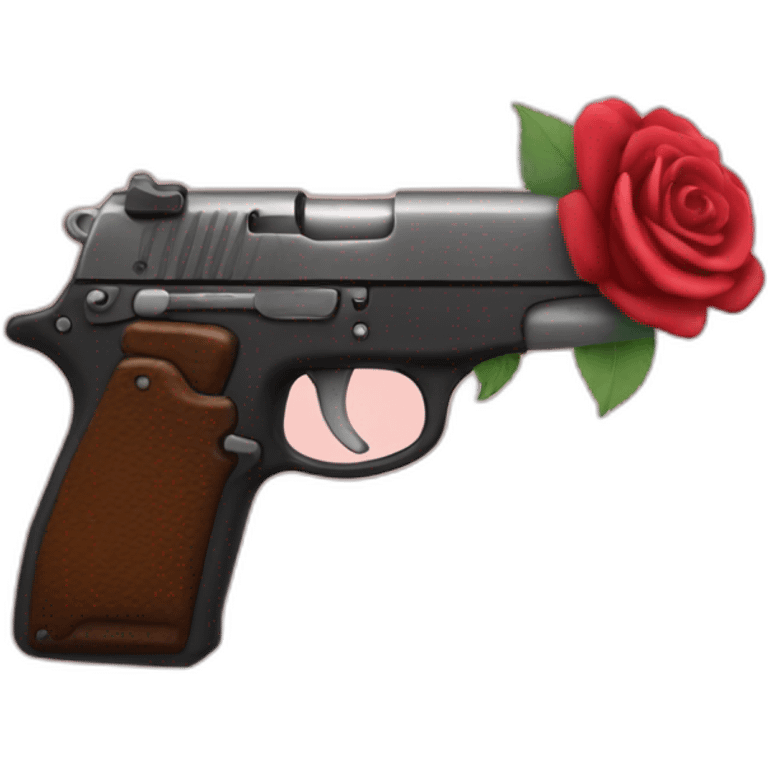 gun with a roses in the end emoji