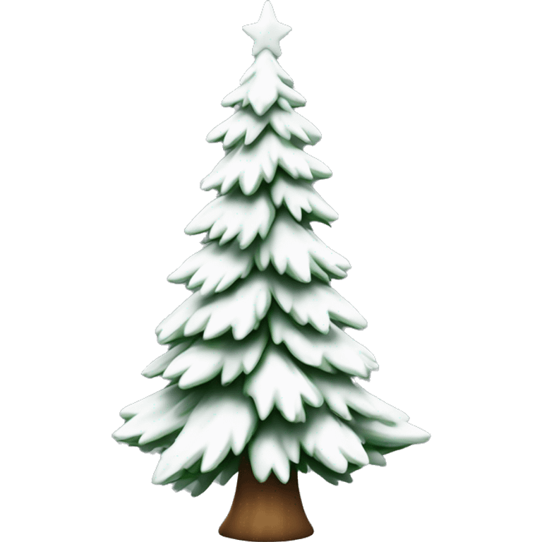  actual white fir christmas tree isolated.  emoji