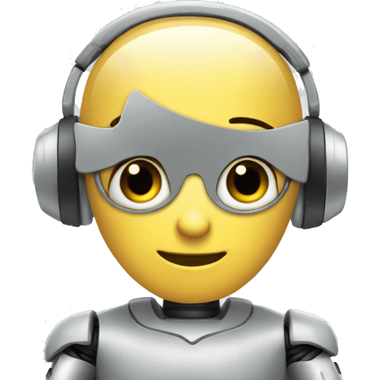 call center bot robot cute emoji