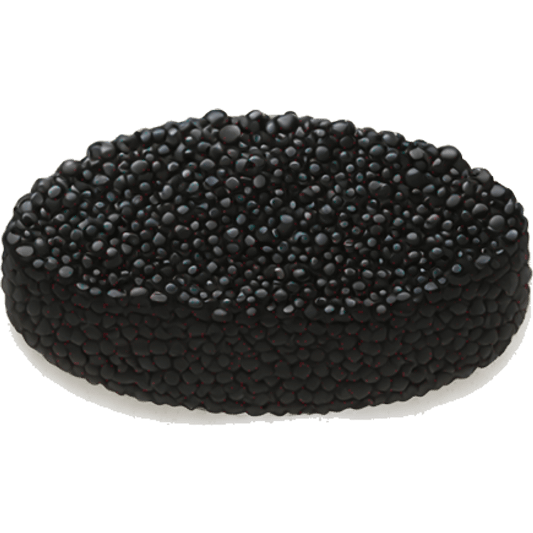 Serving of black caviar  emoji