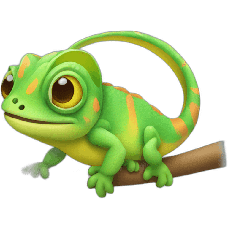 cute chameleon emoji