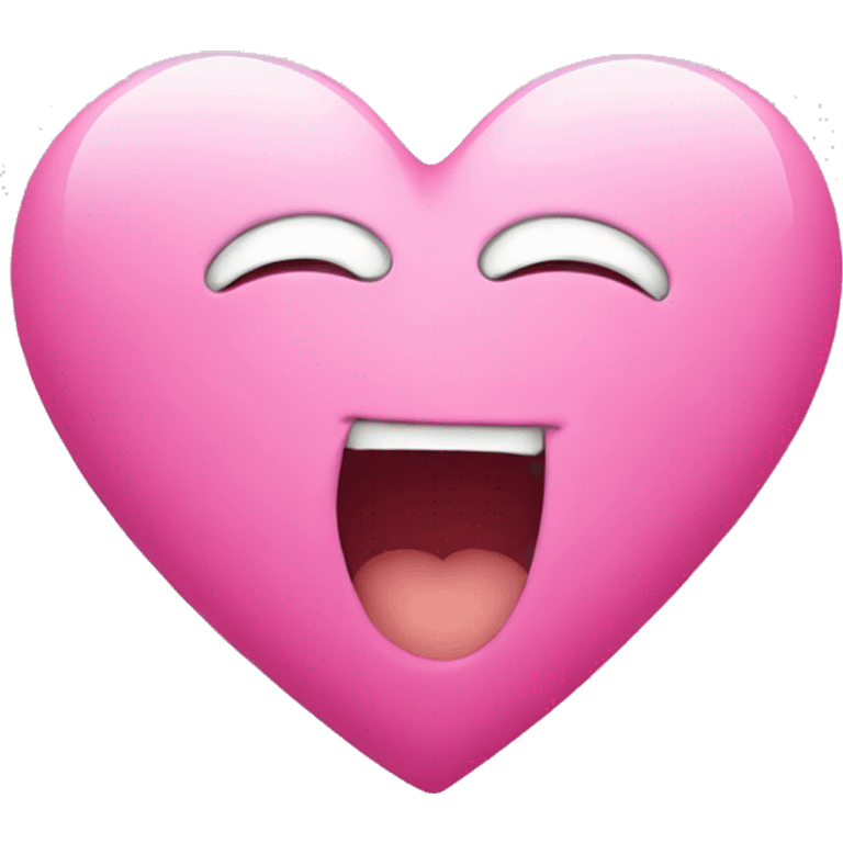 Emoji with pink heart emoji