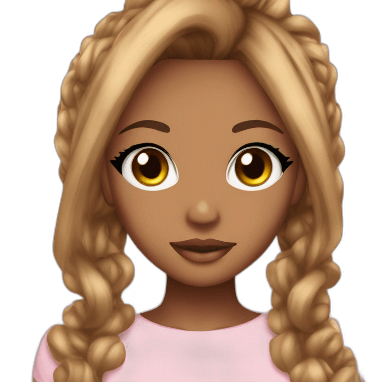 brownskin gyaru cute girl  emoji