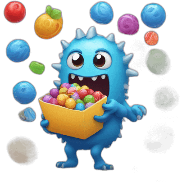 monster with candies  emoji