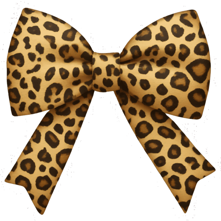 Leopard print bow  emoji