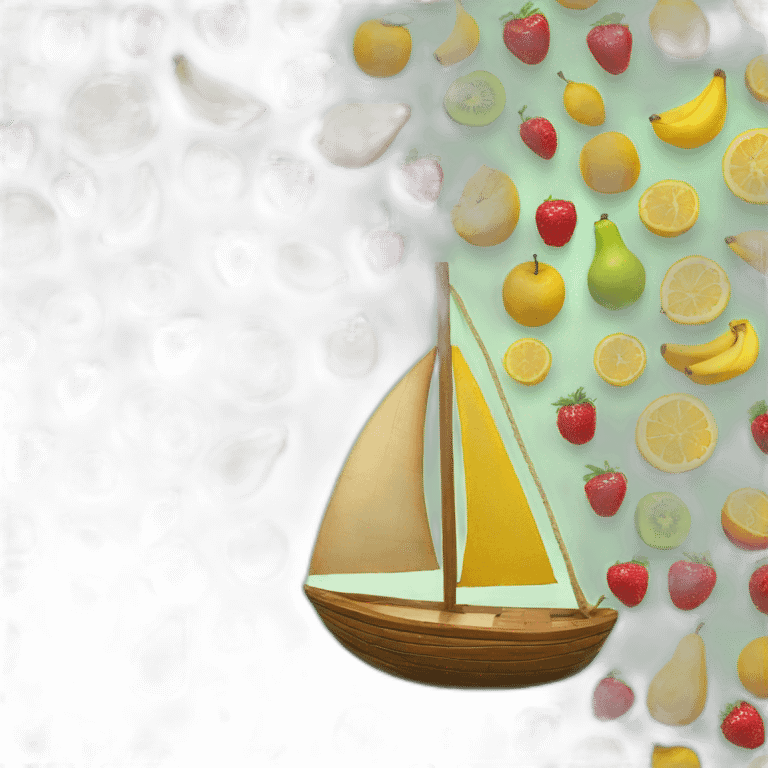 Sailboat made of fruit emoji