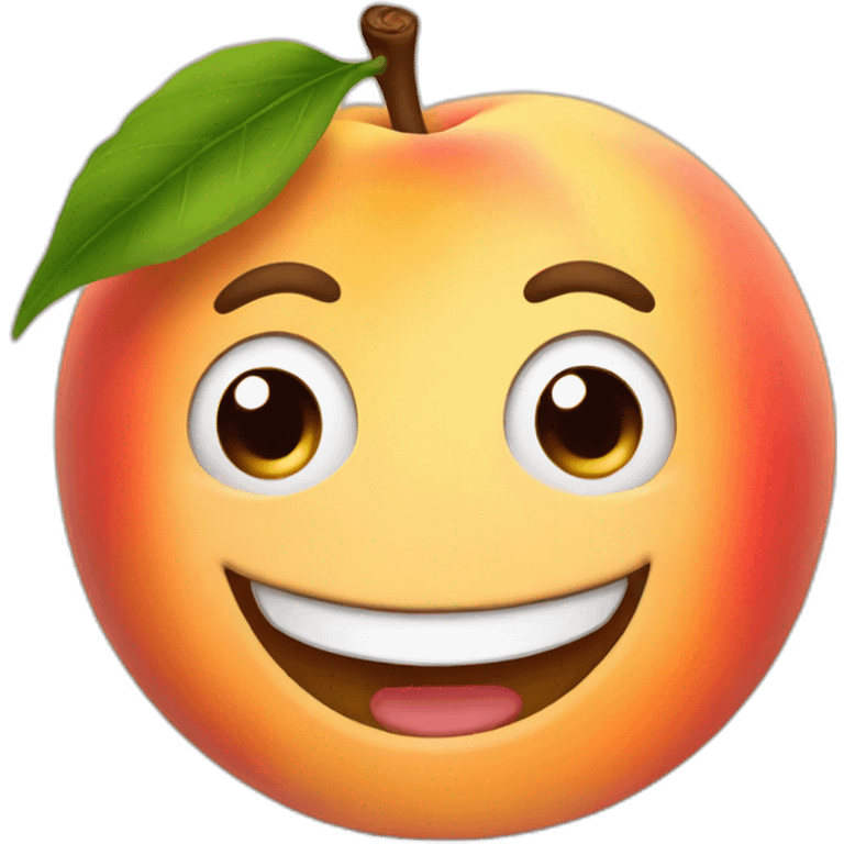 Happy peach emoji