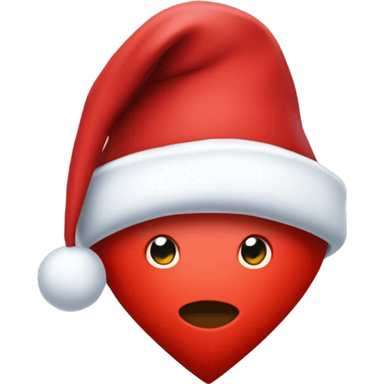 red heart wearing a Santa hat emoji