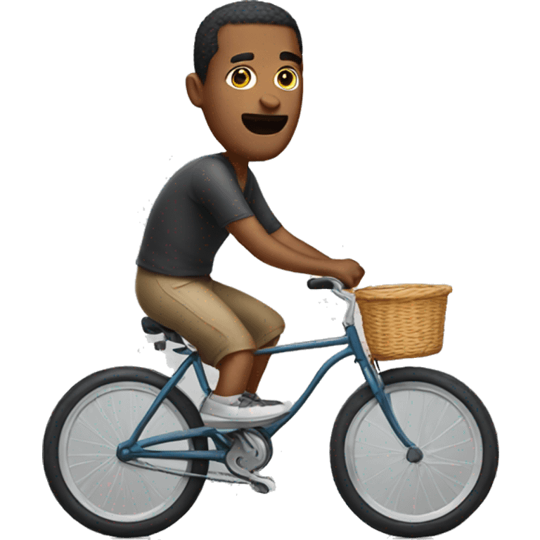 Big head guy riding bicycle  emoji