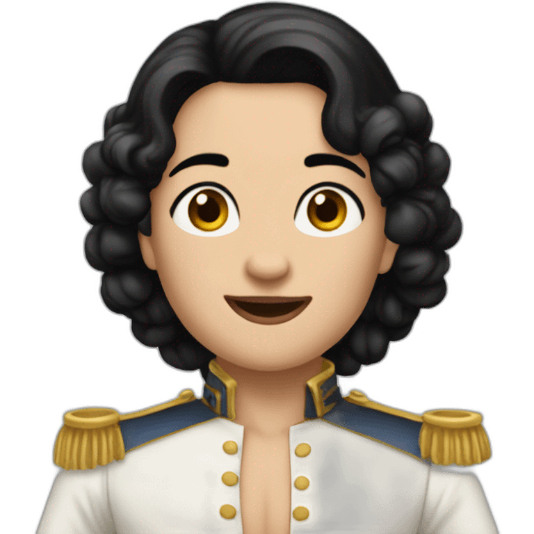 There is nothi Gwen can do Napoleon meme with black hair emoji