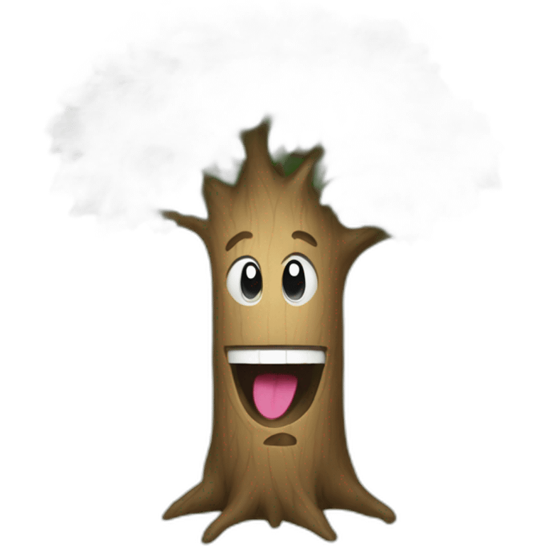 tree with mouth emoji