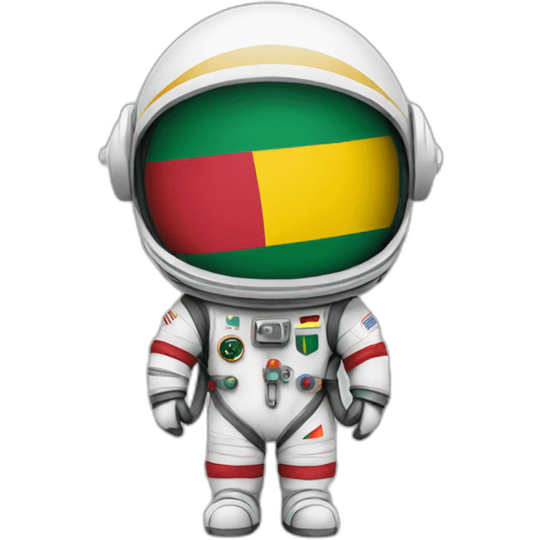 astronaut with lithuania flag emoji