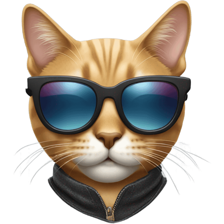 Cat with sunglasses emoji