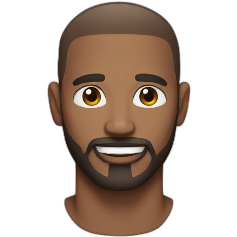 Forty Man beard short hair emoji