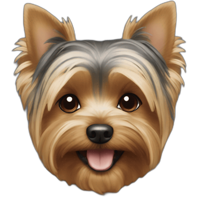 Perro Yorkie riendo emoji