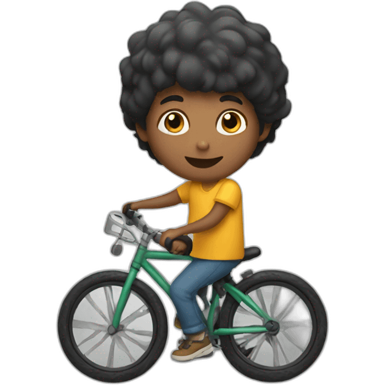 Boy with bike  emoji