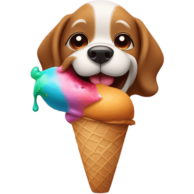 dog with ice cream  emoji