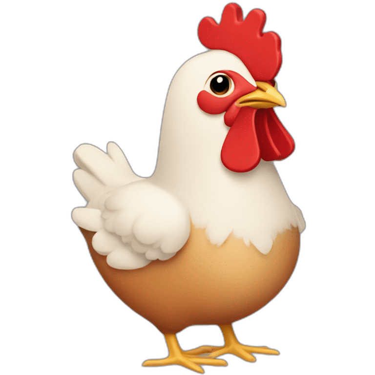 a chicken for christmas in a red recipient emoji