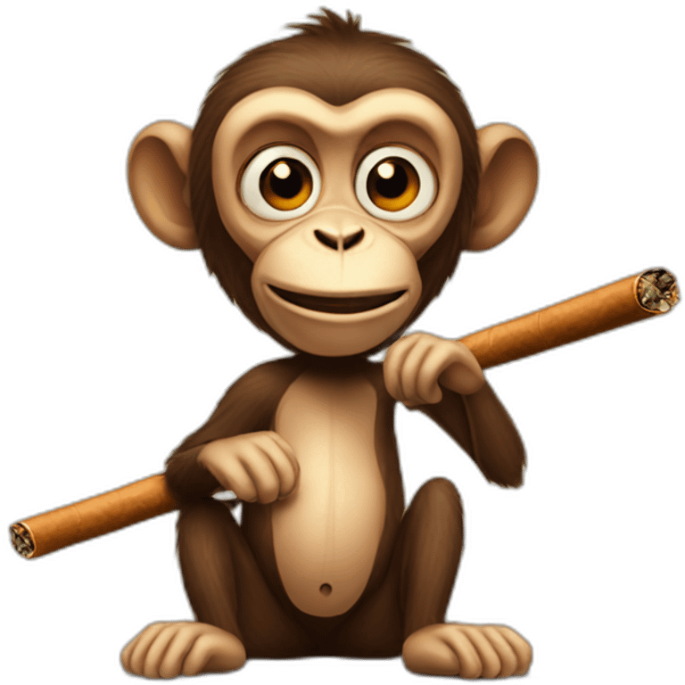 monkey with cigars emoji