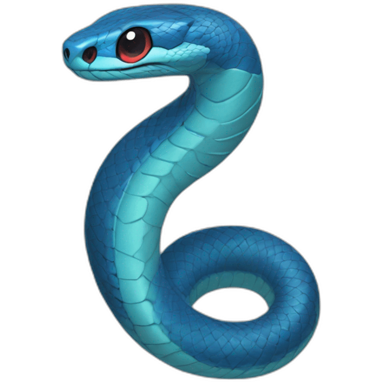 Blue snake emoji