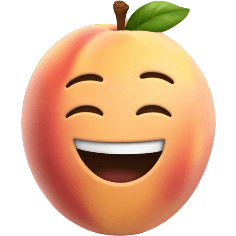 A funny tumb in a peach emoji