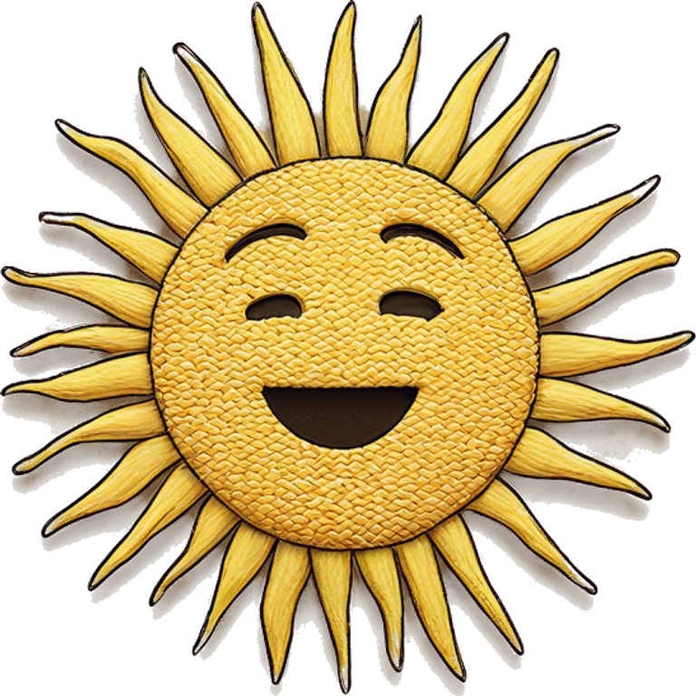 sun drawn by rice emoji