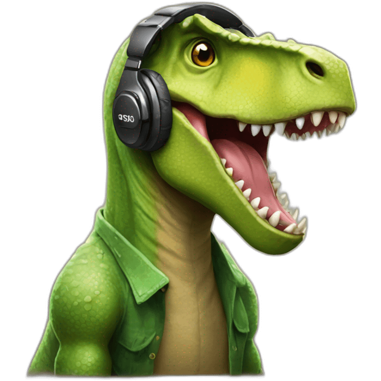 dinosaur dj emoji