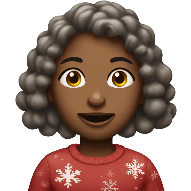 Girl that wakes up drunk but it’s Christmas emoji