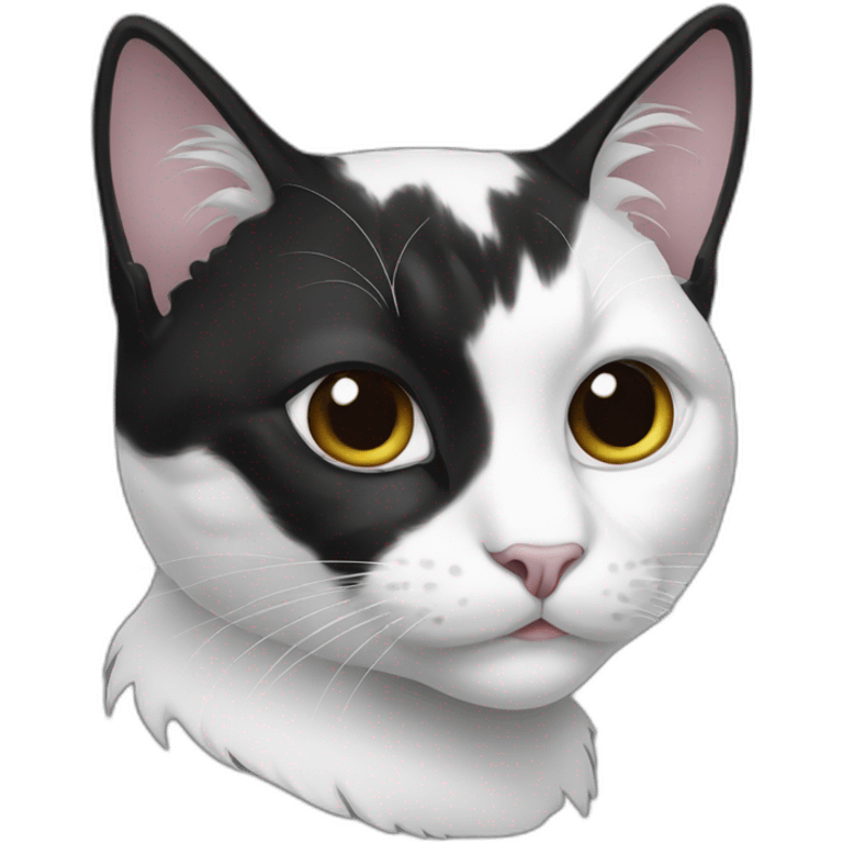 cat black white emoji