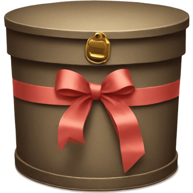 vintage hatbox with ribbons emoji