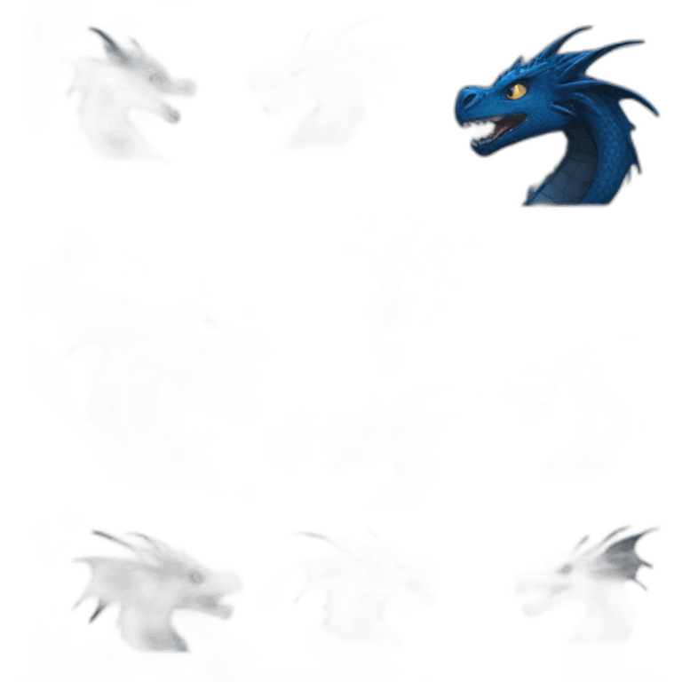 Black blue dragon emoji