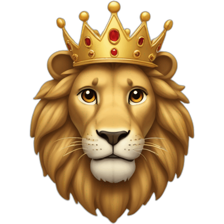 Lion avec une couronne emoji