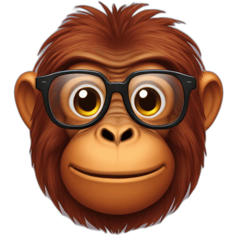 Orangutan Nerd emoji