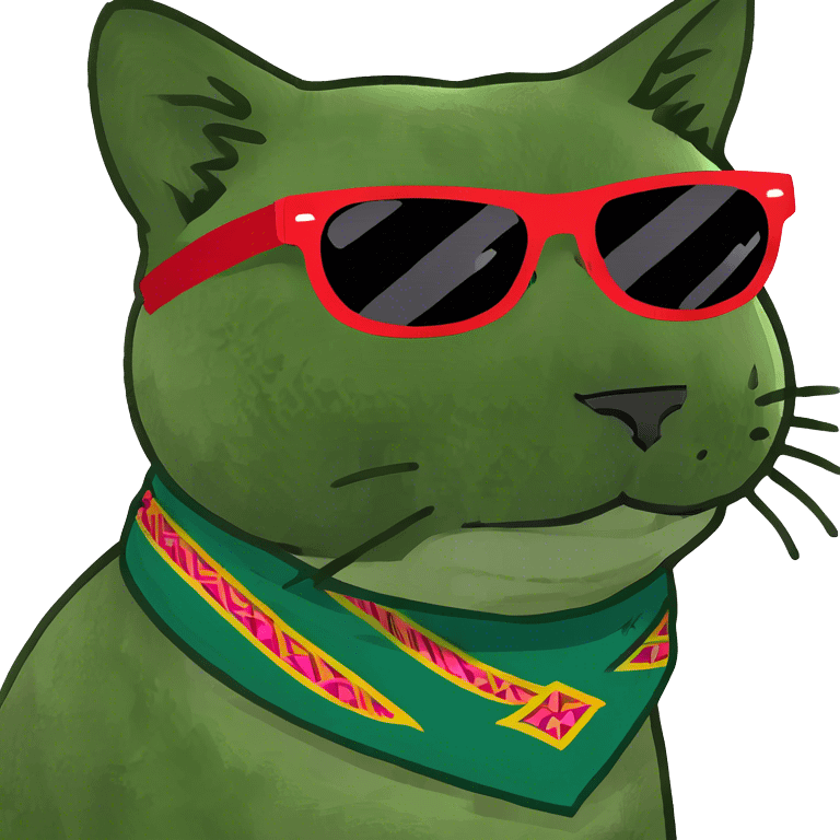 Cat with sunglasses emoji