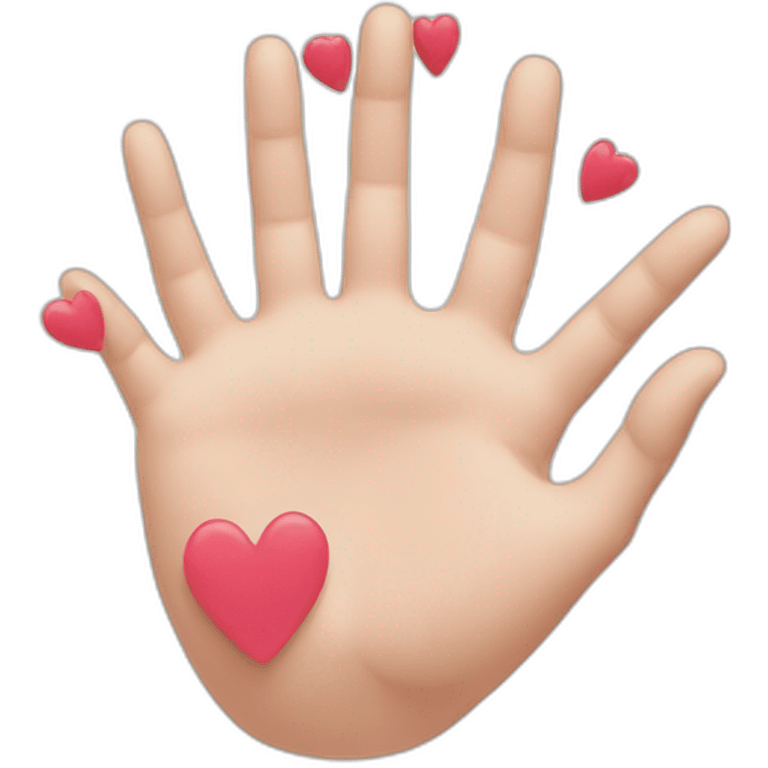 heart hand emoji