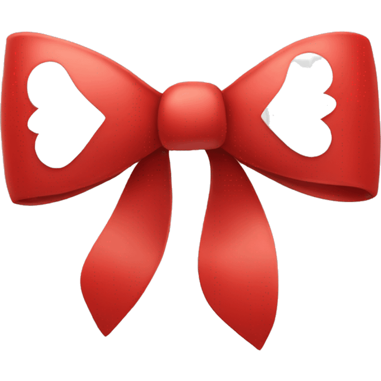 Red bow with white heart emoji