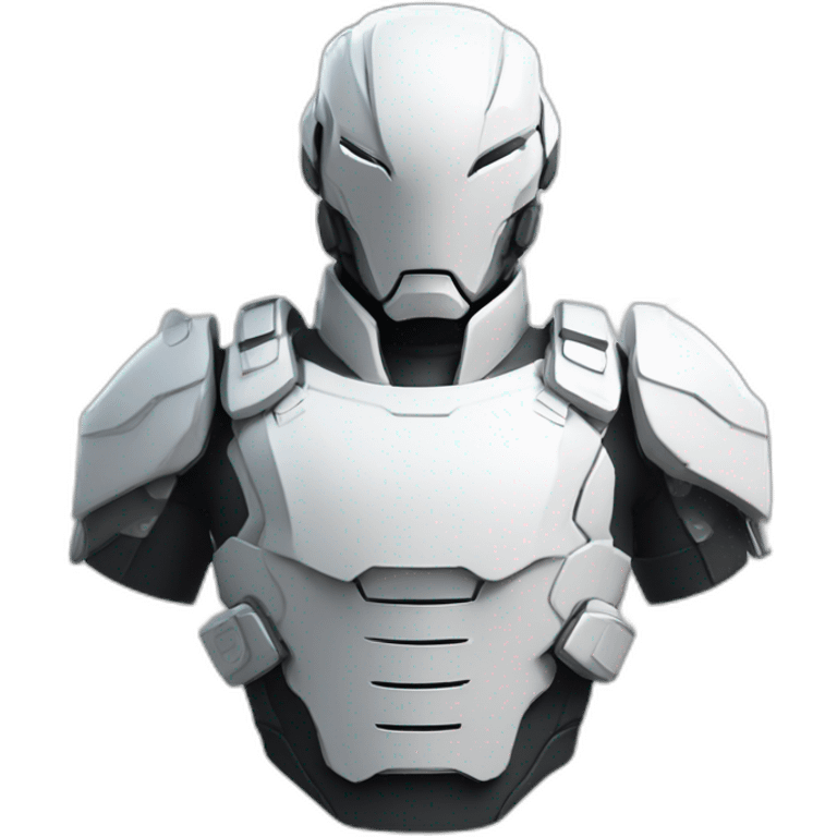 futuristic white Phantom squad Infiltration armored breastplate arms emoji