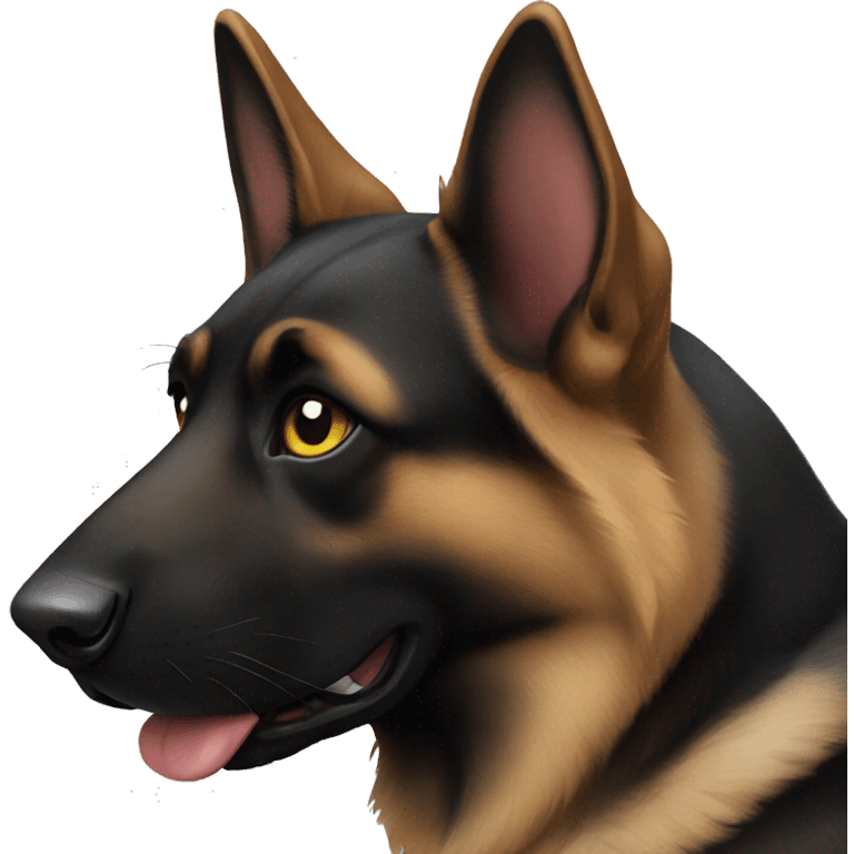 black cat german shepherd emoji